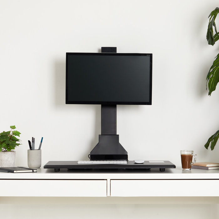 VonHaus Electric Single Monitor Riser Standing Desk Converter Wayfair